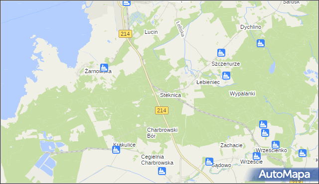 mapa Steknica, Steknica na mapie Targeo