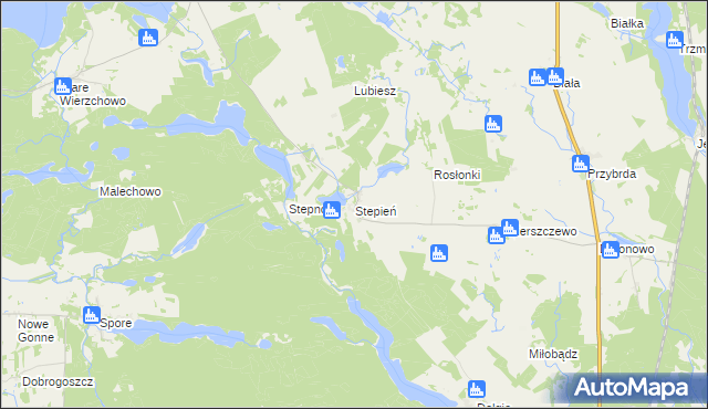 mapa Stepień, Stepień na mapie Targeo