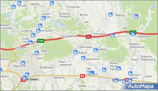 mapa Sterkowiec, Sterkowiec na mapie Targeo