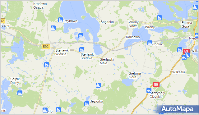 mapa Sterławki Małe, Sterławki Małe na mapie Targeo