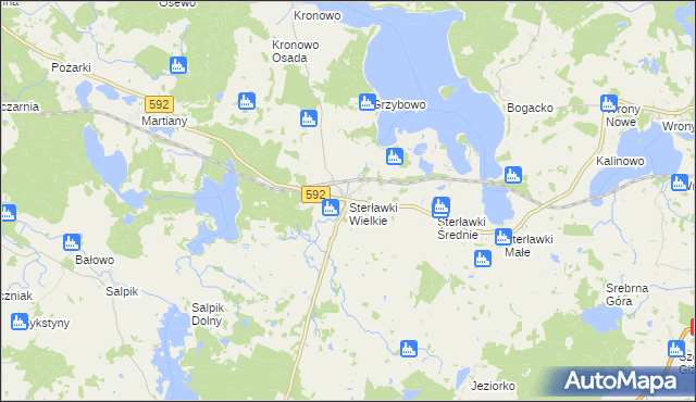 mapa Sterławki Wielkie, Sterławki Wielkie na mapie Targeo