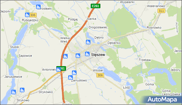 mapa Stęszew, Stęszew na mapie Targeo