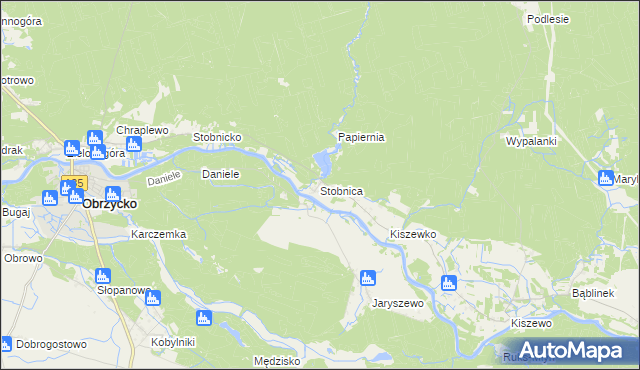 mapa Stobnica gmina Oborniki, Stobnica gmina Oborniki na mapie Targeo