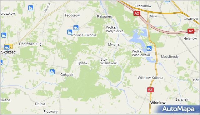 mapa Stok Wiśniewski, Stok Wiśniewski na mapie Targeo