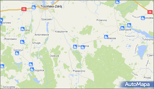 mapa Stołeczna, Stołeczna na mapie Targeo