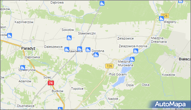 mapa Straszowa Wola, Straszowa Wola na mapie Targeo