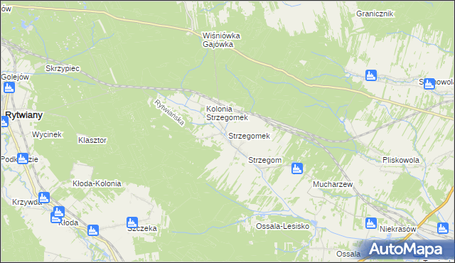 mapa Strzegomek, Strzegomek na mapie Targeo