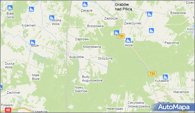 mapa Strzyżyna, Strzyżyna na mapie Targeo