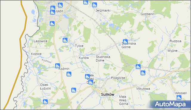 mapa Studniska Dolne, Studniska Dolne na mapie Targeo