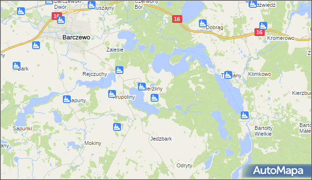 mapa Studzianek gmina Barczewo, Studzianek gmina Barczewo na mapie Targeo