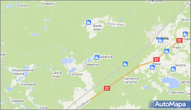 mapa Studzienice gmina Kaliska, Studzienice gmina Kaliska na mapie Targeo