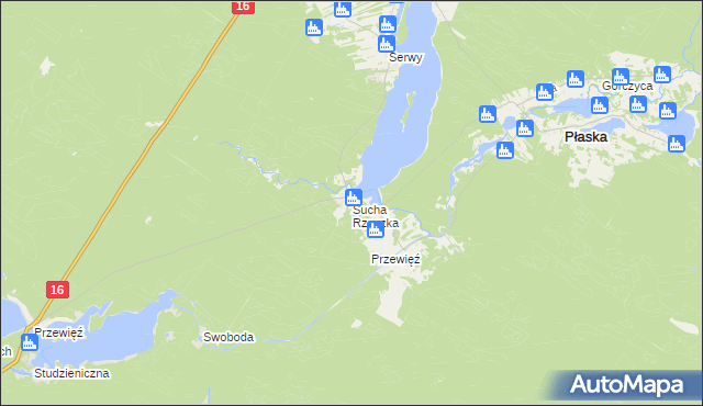 mapa Sucha Rzeczka, Sucha Rzeczka na mapie Targeo