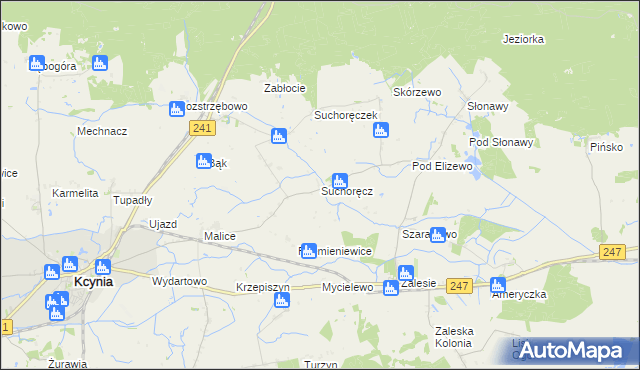 mapa Suchoręcz, Suchoręcz na mapie Targeo