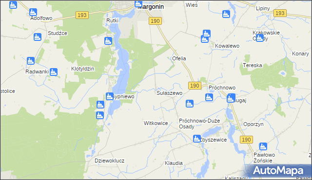 mapa Sułaszewo, Sułaszewo na mapie Targeo