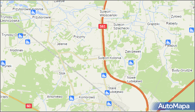 mapa Sulęcin-Kolonia, Sulęcin-Kolonia na mapie Targeo