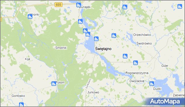 mapa Sulejki, Sulejki na mapie Targeo