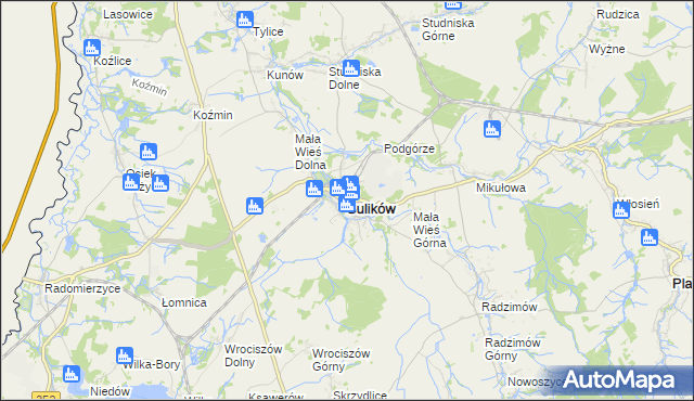 mapa Sulików powiat zgorzelecki, Sulików powiat zgorzelecki na mapie Targeo
