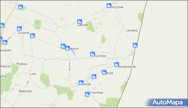 mapa Sulimów gmina Dołhobyczów, Sulimów gmina Dołhobyczów na mapie Targeo