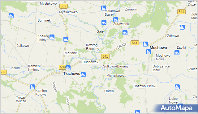 mapa Sulkowo Rzeczne, Sulkowo Rzeczne na mapie Targeo