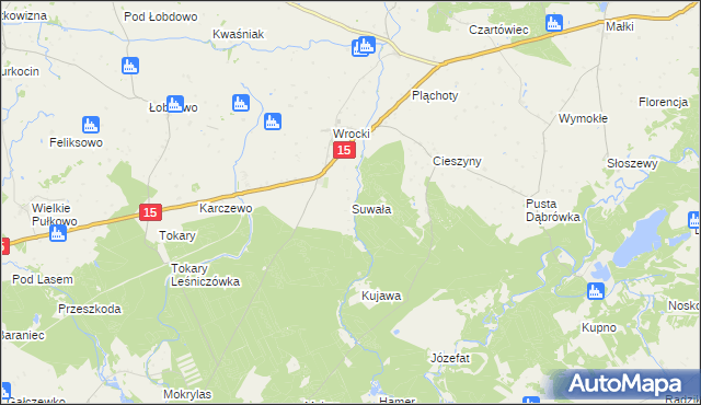 mapa Suwała, Suwała na mapie Targeo