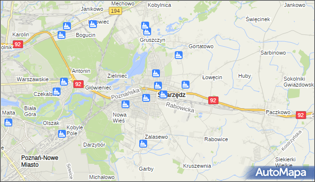 mapa Swarzędz, Swarzędz na mapie Targeo