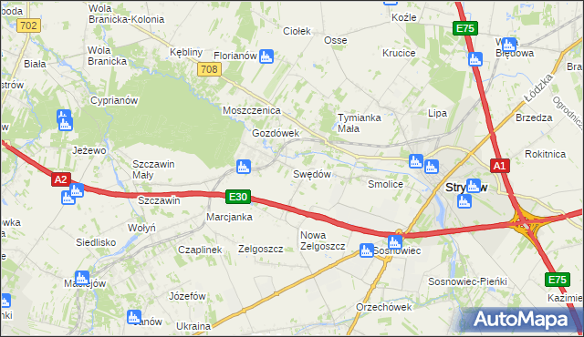 mapa Swędów, Swędów na mapie Targeo