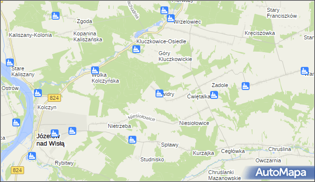 mapa Świdry gmina Opole Lubelskie, Świdry gmina Opole Lubelskie na mapie Targeo