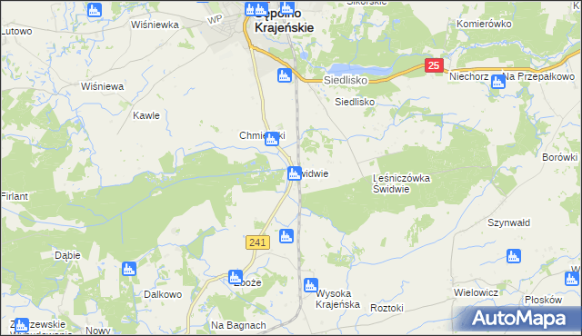 mapa Świdwie, Świdwie na mapie Targeo