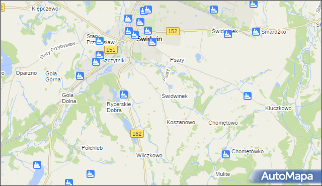 mapa Świdwinek, Świdwinek na mapie Targeo