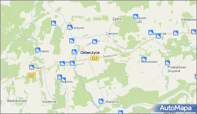 mapa Święcino, Święcino na mapie Targeo