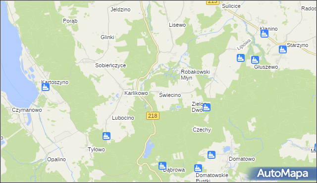 mapa Świecino, Świecino na mapie Targeo