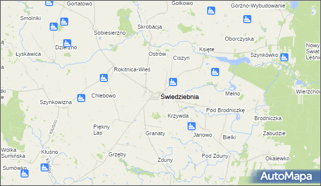 mapa Świedziebnia, Świedziebnia na mapie Targeo