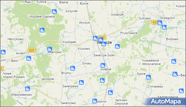 mapa Świercze-Siółki, Świercze-Siółki na mapie Targeo