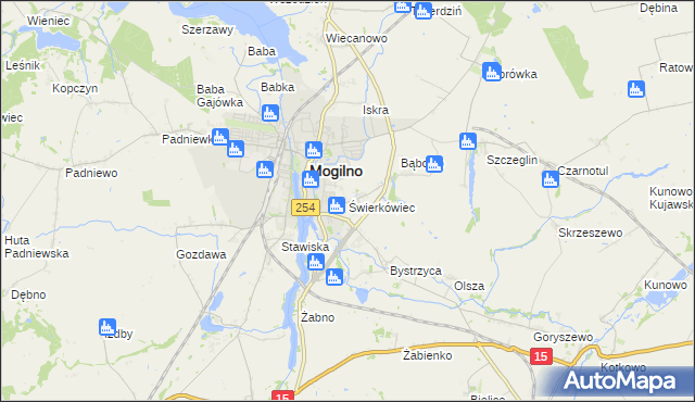 mapa Świerkówiec, Świerkówiec na mapie Targeo