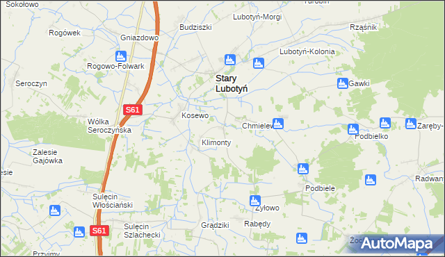 mapa Świerże gmina Stary Lubotyń, Świerże gmina Stary Lubotyń na mapie Targeo