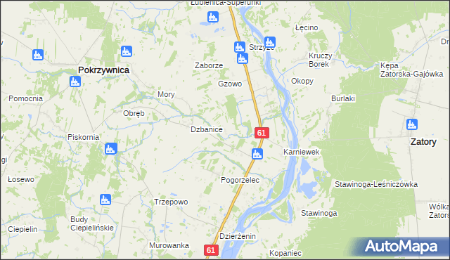 mapa Świeszewo gmina Pokrzywnica, Świeszewo gmina Pokrzywnica na mapie Targeo