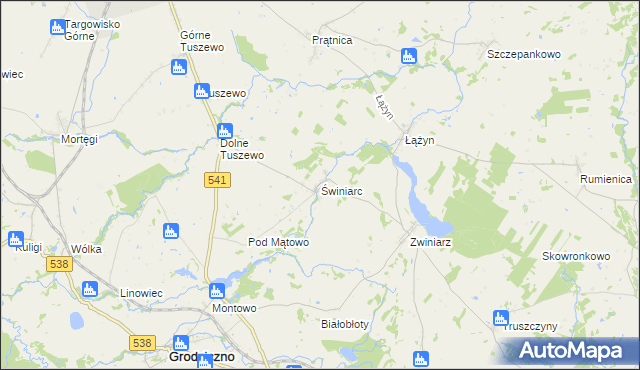 mapa Świniarc, Świniarc na mapie Targeo