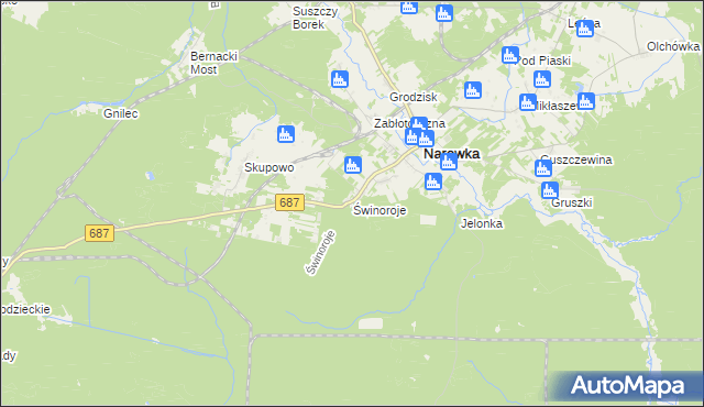 mapa Świnoroje, Świnoroje na mapie Targeo