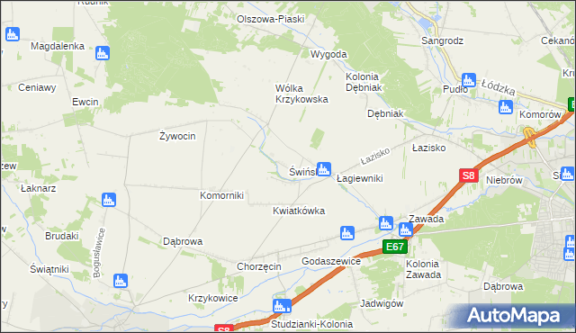 mapa Świńsko, Świńsko na mapie Targeo