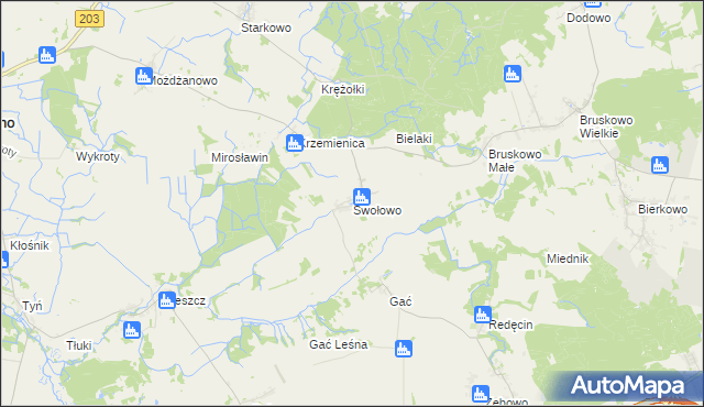 mapa Swołowo, Swołowo na mapie Targeo