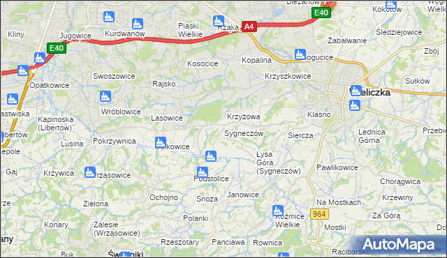 mapa Sygneczów, Sygneczów na mapie Targeo