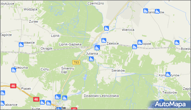 mapa Sygontka, Sygontka na mapie Targeo