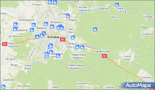 mapa Szabelnia, Szabelnia na mapie Targeo