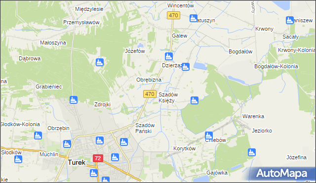 mapa Szadów Księży, Szadów Księży na mapie Targeo