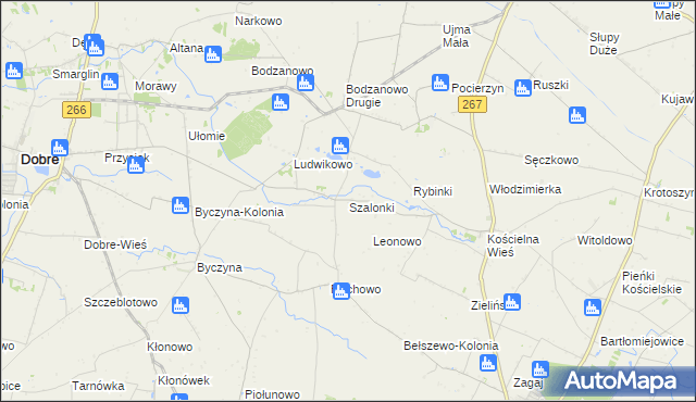 mapa Szalonki, Szalonki na mapie Targeo