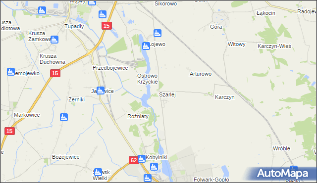 mapa Szarlej, Szarlej na mapie Targeo