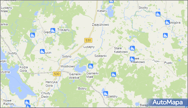 mapa Szatanki, Szatanki na mapie Targeo