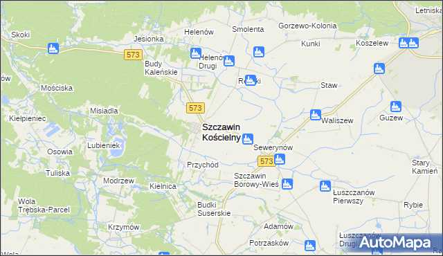 mapa Szczawinek, Szczawinek na mapie Targeo