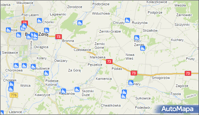 mapa Szczaworyż, Szczaworyż na mapie Targeo