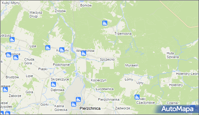 mapa Szczecno, Szczecno na mapie Targeo